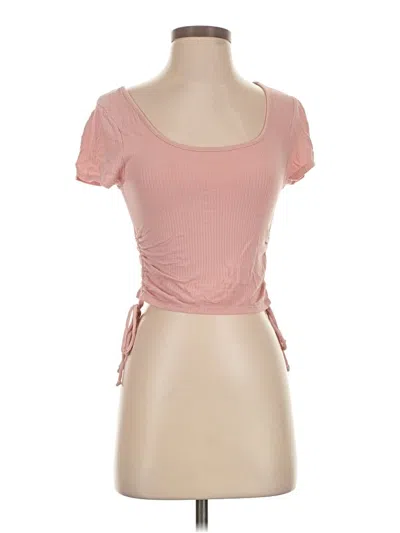 Pre-owned Wild Fable Short Sleeve Top Pink Sweetheart Neckline Tops