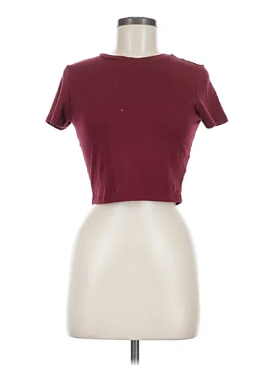 Pre-owned Wild Fable Short Sleeve T-shirt In Burgundy