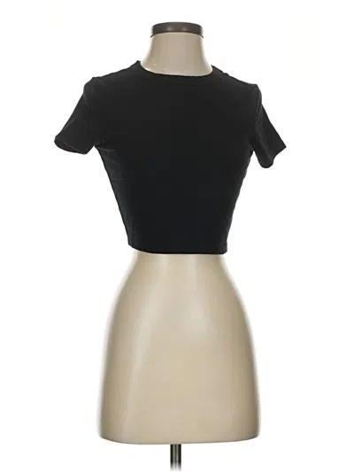 Pre-owned Wild Fable Short Sleeve Turtleneck In Black