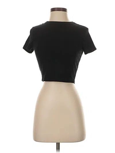 Pre-owned Wild Fable Short Sleeve Turtleneck In Black