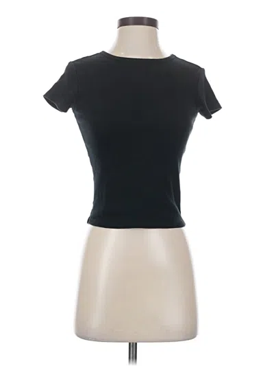 Pre-owned Wild Fable Short Sleeve Turtleneck In Black