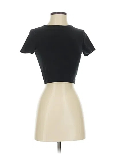Pre-owned Wild Fable Short Sleeve Turtleneck In Black