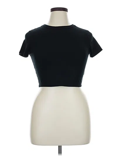 Pre-owned Wild Fable Short Sleeve Turtleneck In Black