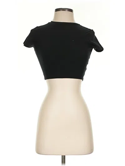 Pre-owned Wild Fable Short Sleeve Turtleneck In Black