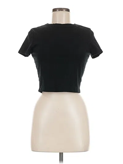 Pre-owned Wild Fable Short Sleeve Turtleneck In Black