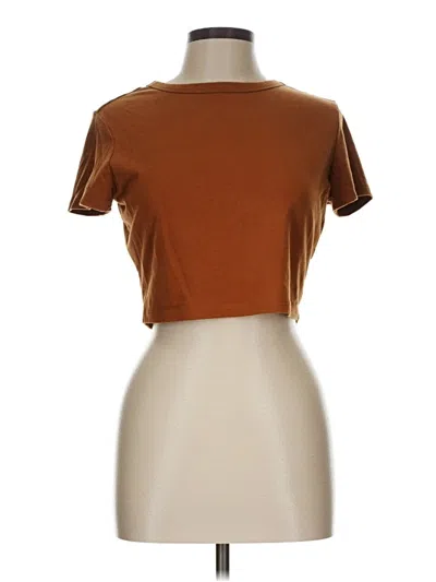 Pre-owned Wild Fable Short Sleeve Turtleneck In Brown