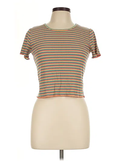 Pre-owned Wild Fable Short Sleeve Turtleneck In Brown