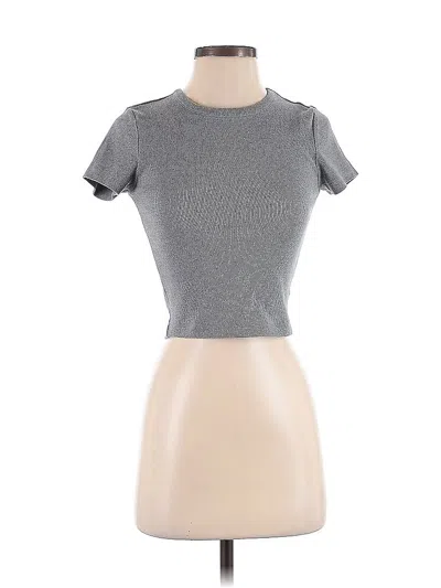 Pre-owned Wild Fable Short Sleeve Turtleneck In Gray
