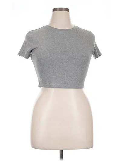 Pre-owned Wild Fable Short Sleeve Turtleneck In Gray