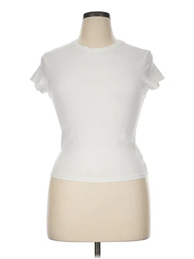 Pre-owned Wild Fable Short Sleeve Turtleneck In Ivory
