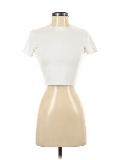 Pre-owned Wild Fable Short Sleeve Turtleneck In White