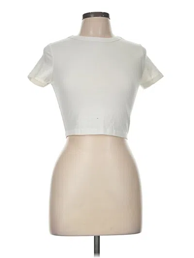 Pre-owned Wild Fable Short Sleeve Turtleneck In White