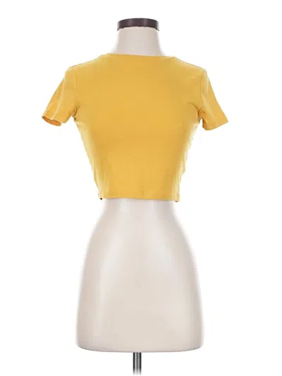 Pre-owned Wild Fable Short Sleeve Turtleneck In Yellow