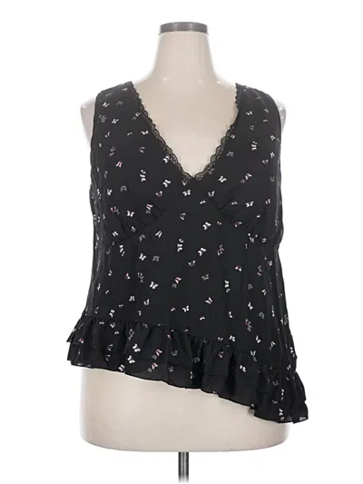 Pre-owned Wild Fable Sleeveless Blouse In Black