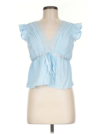 Pre-owned Wild Fable Sleeveless Blouse In Blue