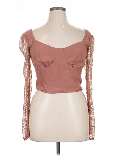 Pre-owned Wild Fable Sleeveless Blouse In Brown