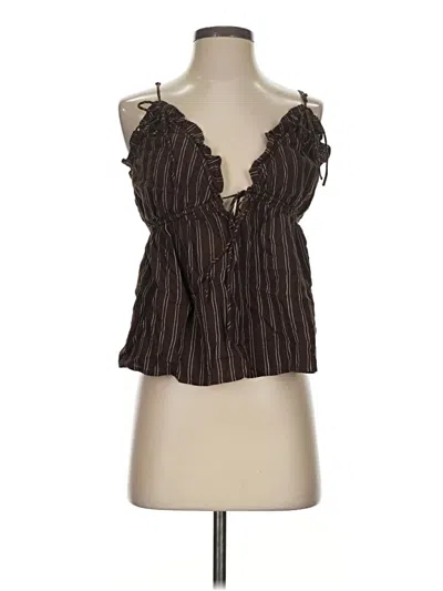Pre-owned Wild Fable Sleeveless Blouse In Brown