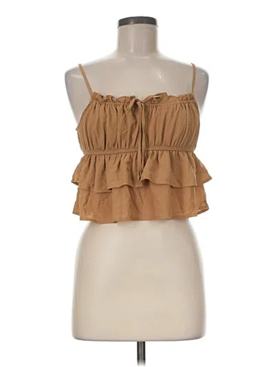 Pre-owned Wild Fable Sleeveless Blouse In Brown