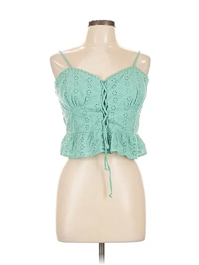 Pre-owned Wild Fable Sleeveless Blouse In Green