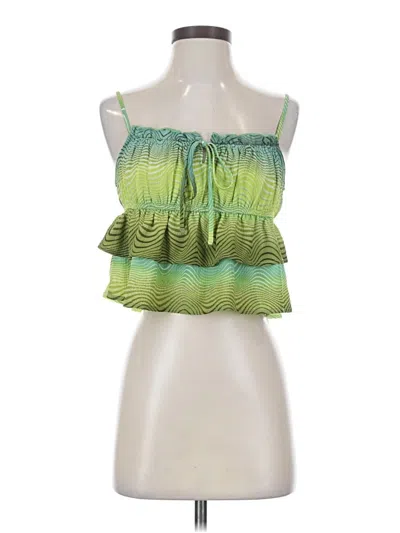 Pre-owned Wild Fable Sleeveless Blouse In Green