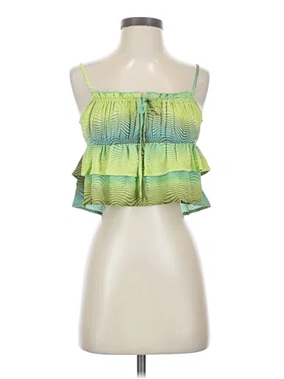 Pre-owned Wild Fable Sleeveless Blouse In Green