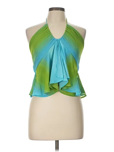 Pre-owned Wild Fable Sleeveless Blouse In Green
