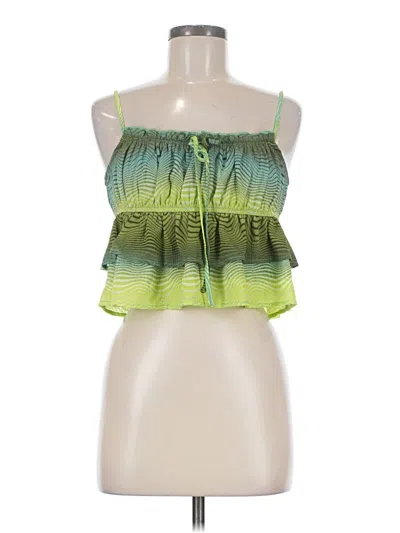 Pre-owned Wild Fable Sleeveless Blouse In Green