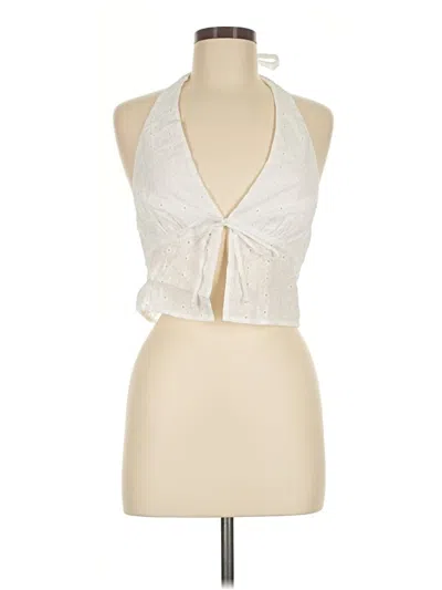 Pre-owned Wild Fable Sleeveless Blouse In Ivory
