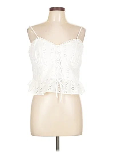 Pre-owned Wild Fable Sleeveless Blouse In White