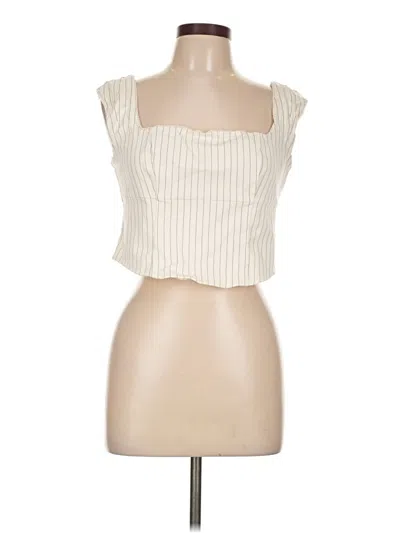 Pre-owned Wild Fable Sleeveless Blouse In White