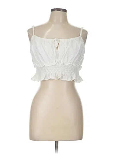 Pre-owned Wild Fable Sleeveless Blouse In White