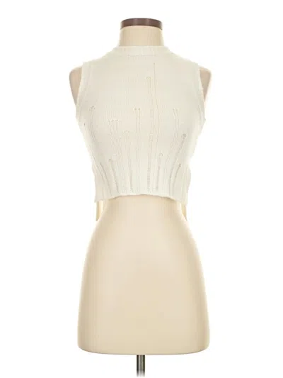 Pre-owned Wild Fable Sleeveless Blouse In White