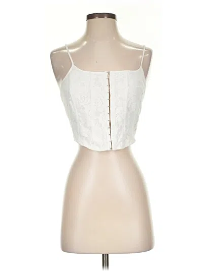 Pre-owned Wild Fable Sleeveless Blouse In White