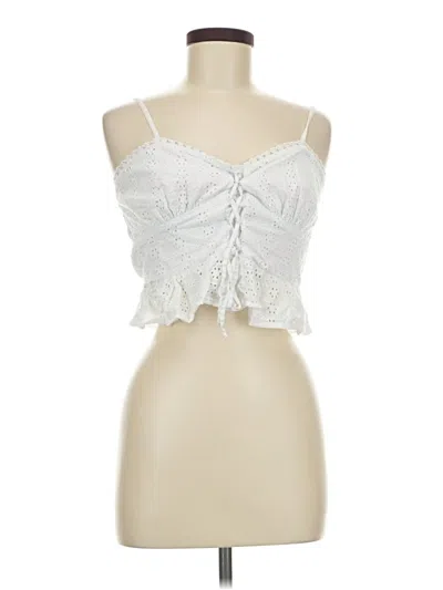 Pre-owned Wild Fable Sleeveless Blouse In White
