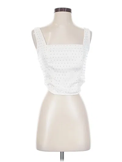 Pre-owned Wild Fable Sleeveless Blouse In White