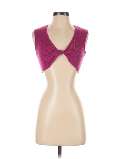 Pre-owned Wild Fable Sleeveless T-shirt In Burgundy