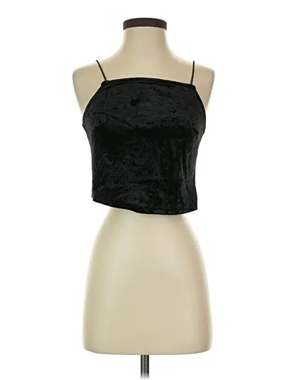 Pre-owned Wild Fable Sleeveless Top Black Halter Neckline Tops