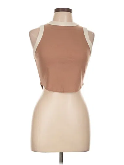 Pre-owned Wild Fable Sleeveless Top Brown Halter Neckline Tops