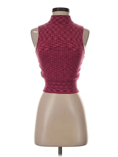 Pre-owned Wild Fable Sleeveless Top Burgundy Halter Neckline Tops