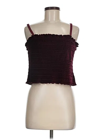 Pre-owned Wild Fable Sleeveless Top Burgundy Strapless Neckline Tops