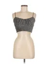 Wild Fable Sleeveless Top Gray Strapless Neckline Tops In Animal Print