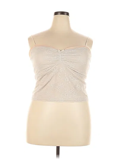 Pre-owned Wild Fable Sleeveless Top Ivory Strapless Neckline Tops In White