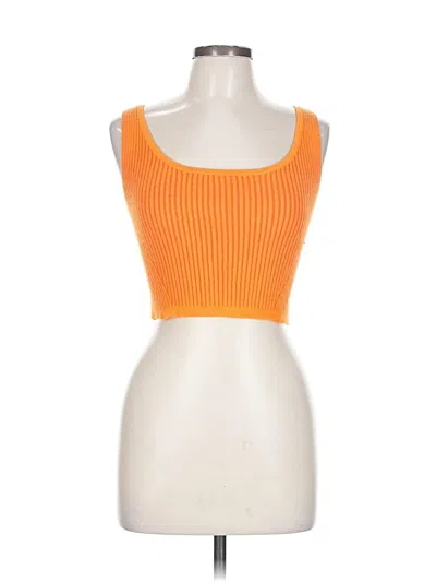 Pre-owned Wild Fable Sleeveless Top Orange Sweetheart Neckline Tops