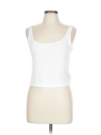 Pre-owned Wild Fable Sleeveless Top White Scoop Neck Tops