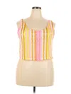 Wild Fable Sleeveless Top Yellow Square Neckline Tops In Multi
