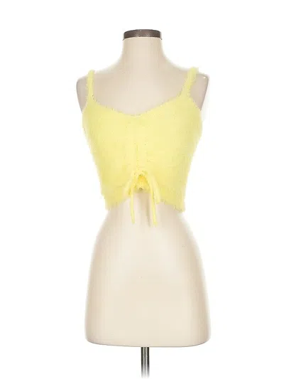 Pre-owned Wild Fable Sleeveless Top Yellow Sweetheart Neckline Tops