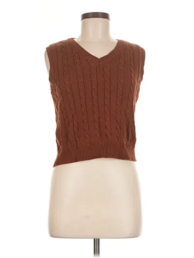 Pre-owned Wild Fable Sweater Vest In Brown