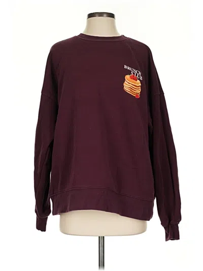 Pre-owned Wild Fable Sweatshirt In Burgundy