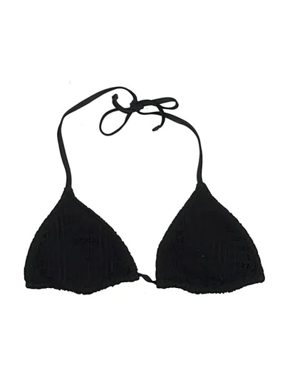 Pre-owned Wild Fable Swimsuit Top Black Chevron/herringbone Pattern Swimwear