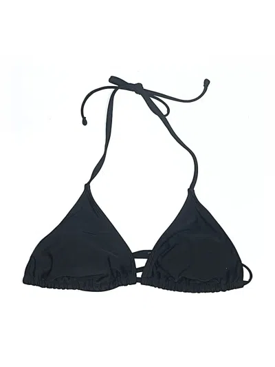 Pre-owned Wild Fable Swimsuit Top Black Solid Pattern Swimwear